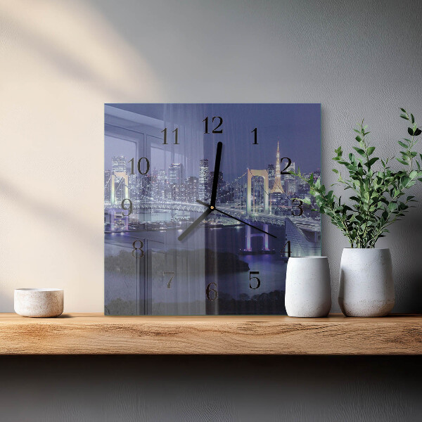 Square wall clock Bridge