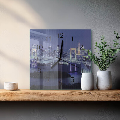 Square wall clock Bridge