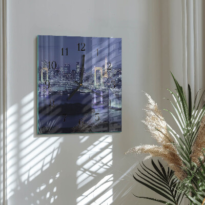 Square wall clock Bridge