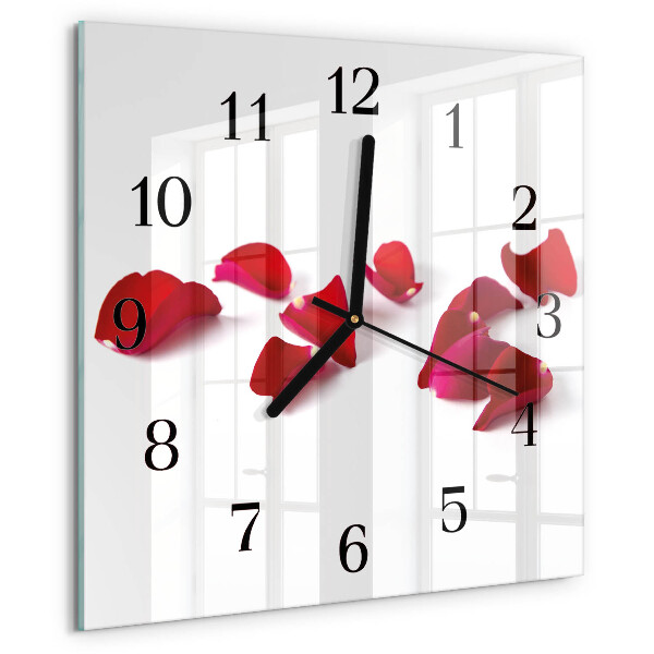 Square wall clock Rose Petals
