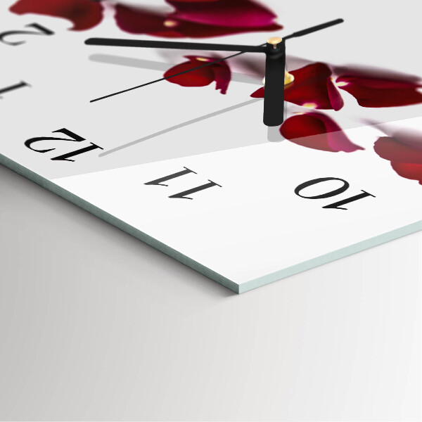 Square wall clock Rose Petals