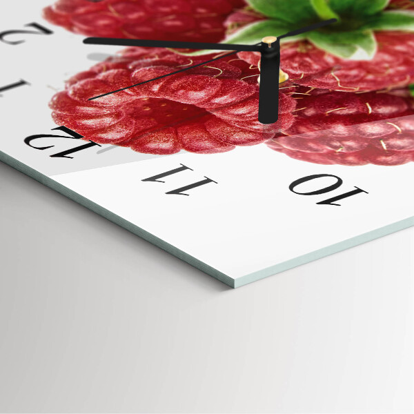 Square wall clock Raspberries