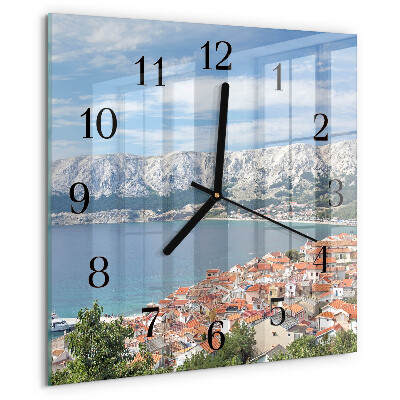 Square wall clock Bay