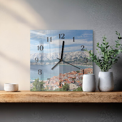 Square wall clock Bay