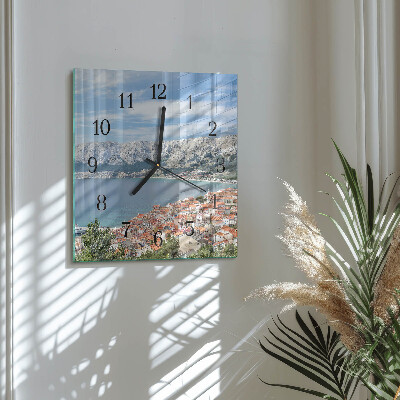 Square wall clock Bay