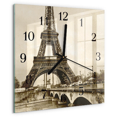 Square wall clock Paris