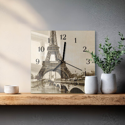 Square wall clock Paris