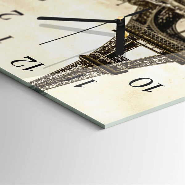 Square wall clock Paris