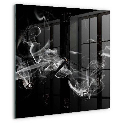 Square wall clock Smoke