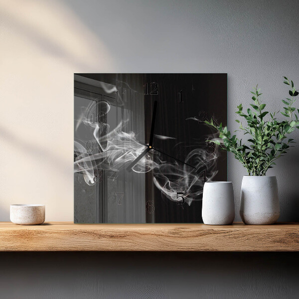 Square wall clock Smoke