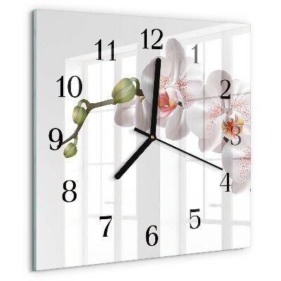 Square wall clock Orchid
