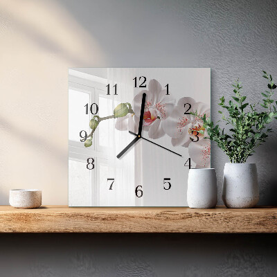 Square wall clock Orchid