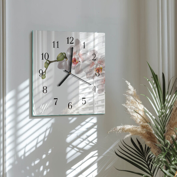 Square wall clock Orchid