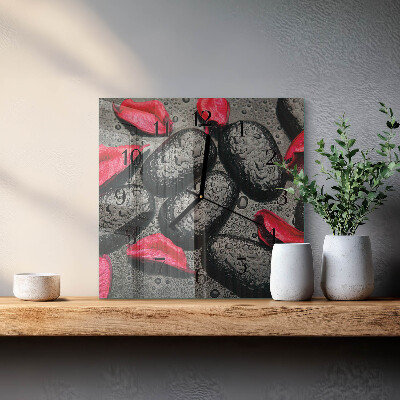 Square wall clock Stones