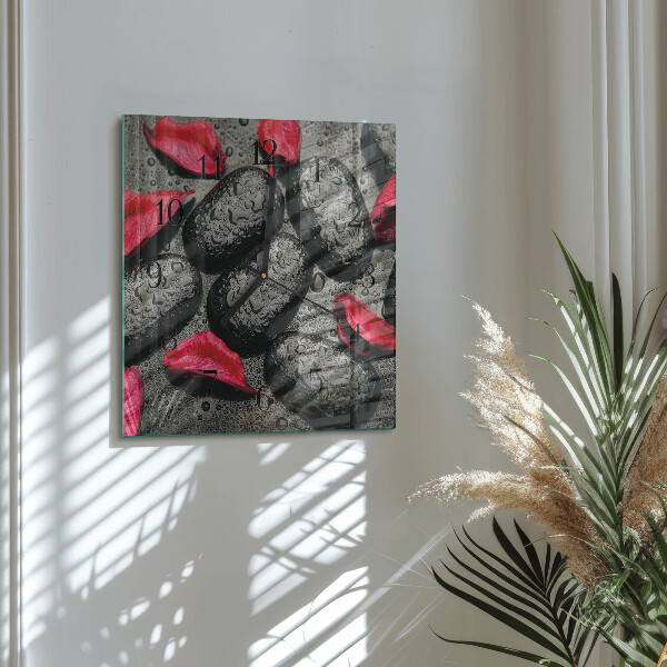 Square wall clock Stones