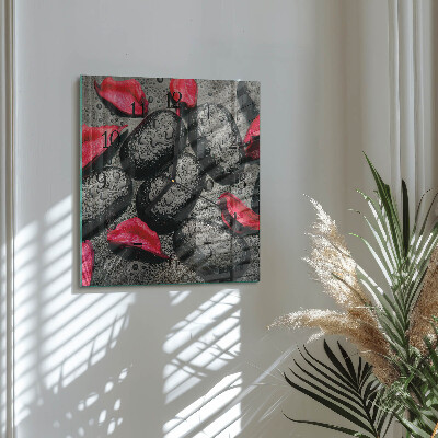 Square wall clock Stones