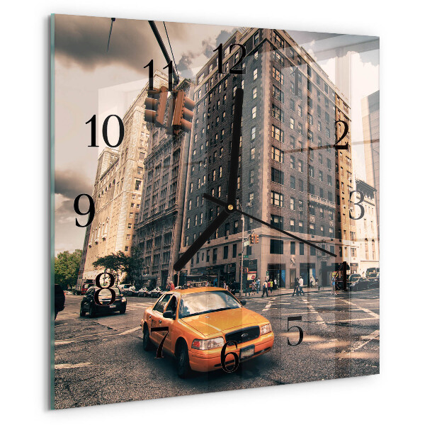 Square wall clock Taxi