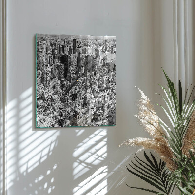 Square wall clock Horizon