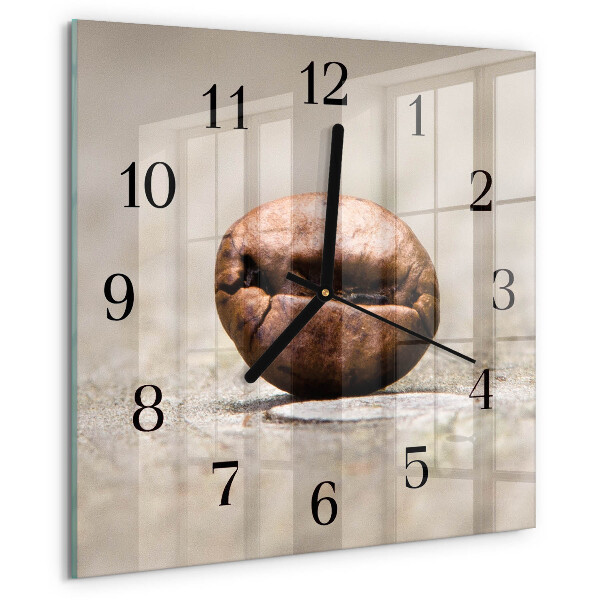 Square wall clock Coffee Bean