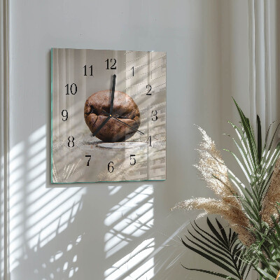 Square wall clock Coffee Bean