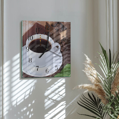 Square wall clock Coffee