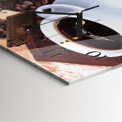 Square wall clock Coffee
