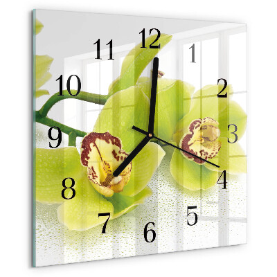 Square wall clock Orchid