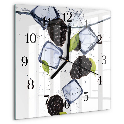 Square wall clock Blackberries