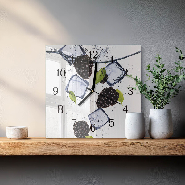 Square wall clock Blackberries