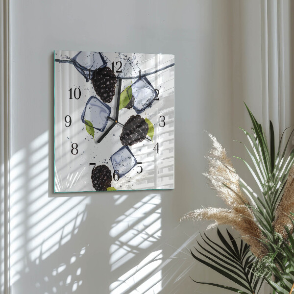 Square wall clock Blackberries