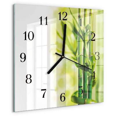Square wall clock Bamboo