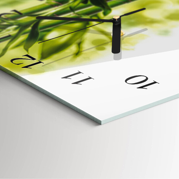 Square wall clock Bamboo