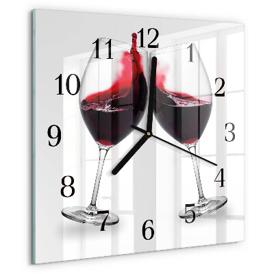 Square wall clock Wine