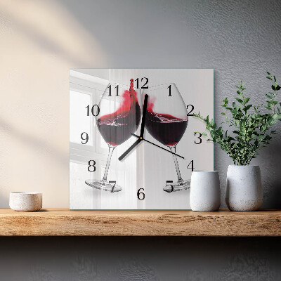 Square wall clock Wine