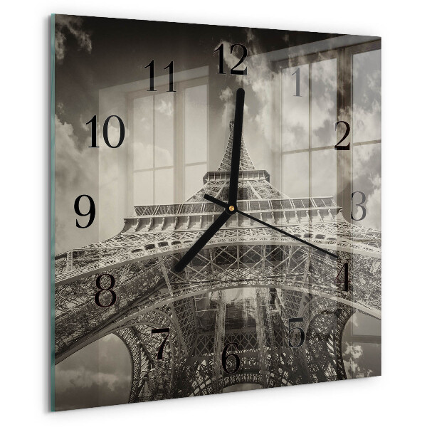 Square wall clock Eiffel Tower