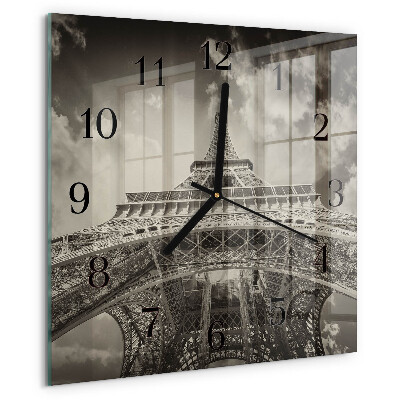 Square wall clock Eiffel Tower