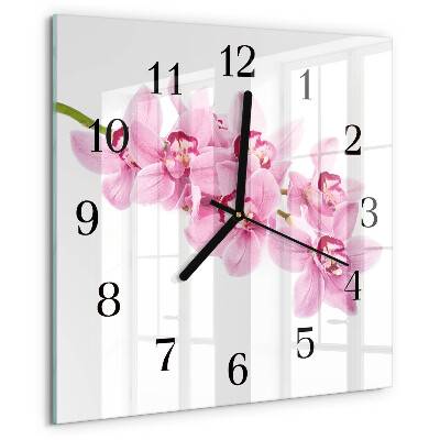 Square wall clock Orchid