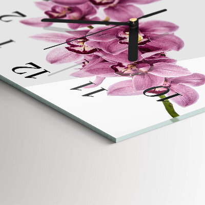 Square wall clock Orchid
