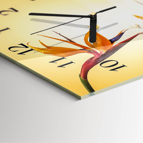 Square wall clock Flower