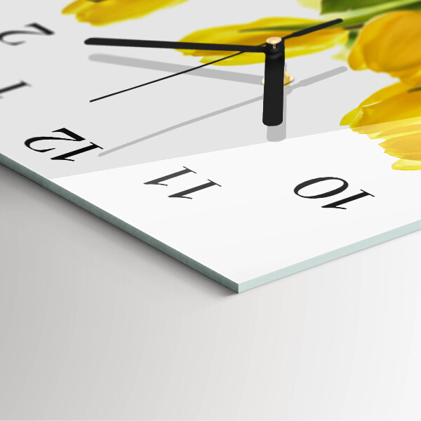 Square wall clock Tulips