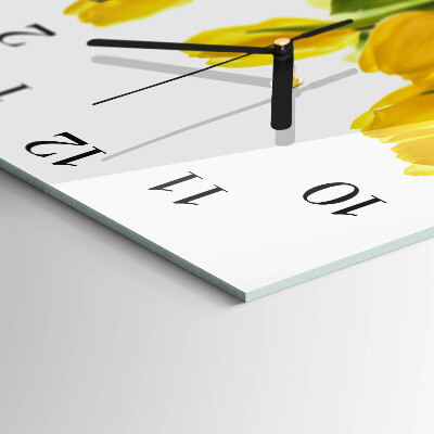 Square wall clock Tulips