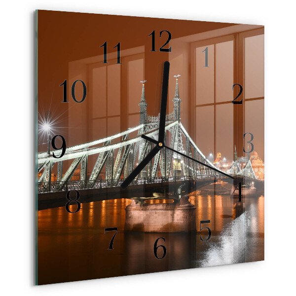 Square wall clock Bridge