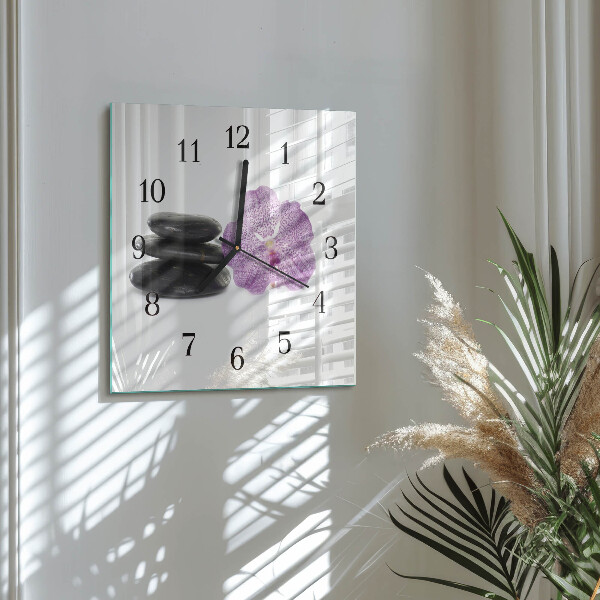Square wall clock Stones