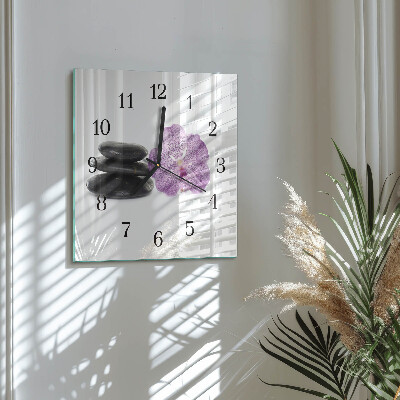 Square wall clock Stones