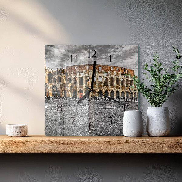 Square wall clock Colosseum