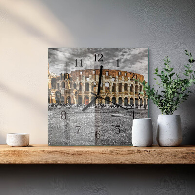 Square wall clock Colosseum