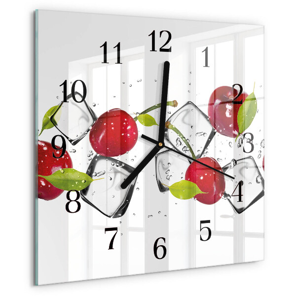Square wall clock Cherry Ice Cream