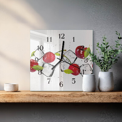 Square wall clock Cherry Ice Cream