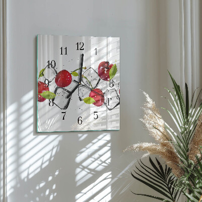 Square wall clock Cherry Ice Cream