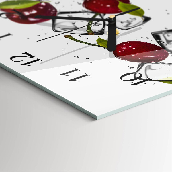 Square wall clock Cherry Ice Cream